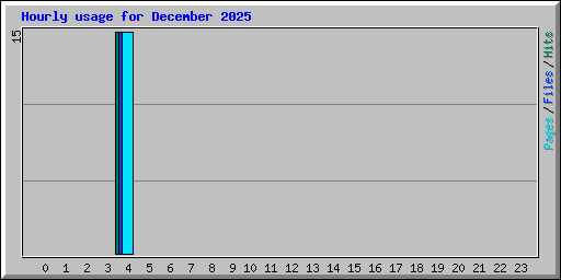 Hourly usage for December 2025
