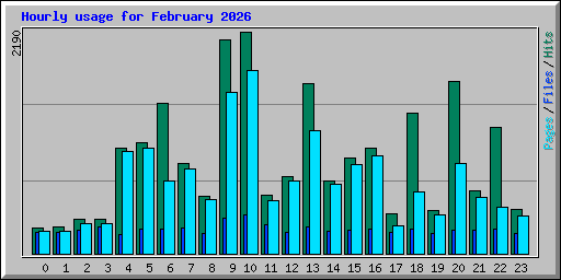 Hourly usage for February 2026