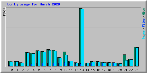 Hourly usage for March 2026