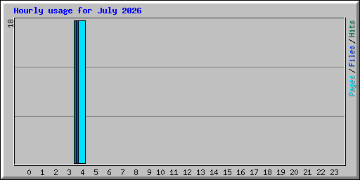 Hourly usage for July 2026